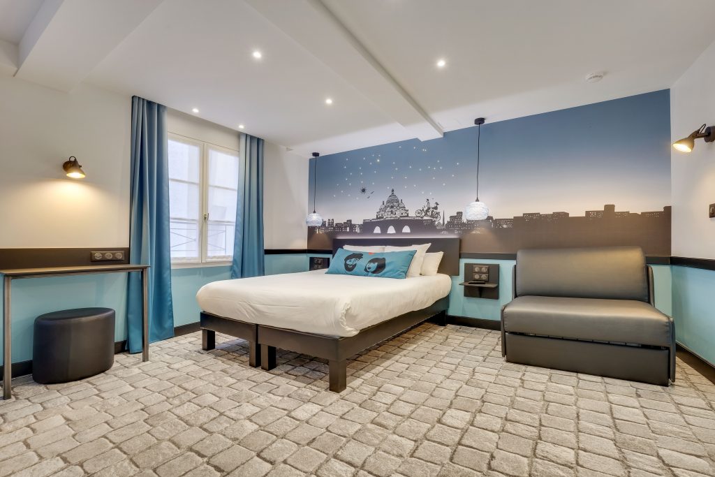 Hotel Lucien & Marinette - Chambre Triple-Bleue